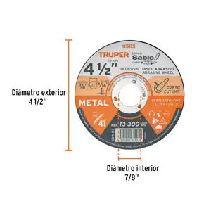 Truper Disco Tipo 41 de 4-1/2