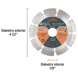 Disco de diamante de 4-1/2