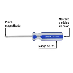 Desarmador de cruz 3/16 x 3