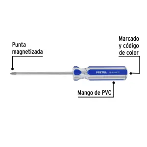 Desarmador de cruz 3/16 x 4