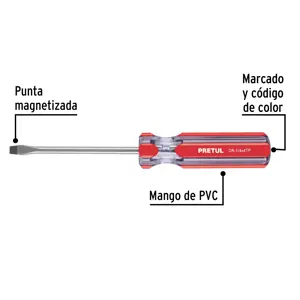 Desarmador plano 1/4 x 4