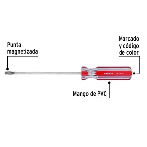 Desarmador plano 1/4 x 6