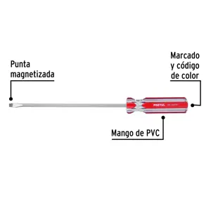 Desarmador plano 1/4 x 8