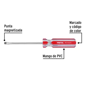 Desarmador plano 3/16 x 4