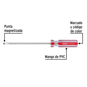 Desarmador plano 3/16 x 6