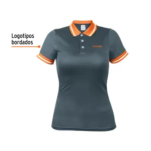 Playera polo performance para mujer, gris, G, Truper