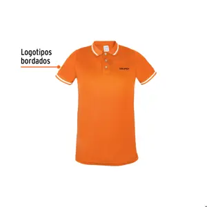 Playera polo performance para hombre, naranja, CH, Truper