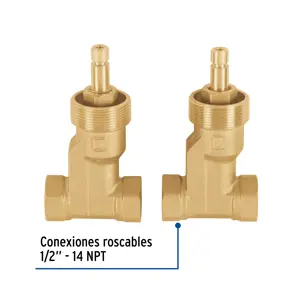 Foset Juego llaves empotrar roscables, compresión, s/maneral,Basic