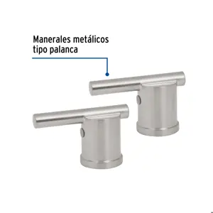 Foset Jgo manerales de palanca p/mezcladora tipo bar,satín,Element