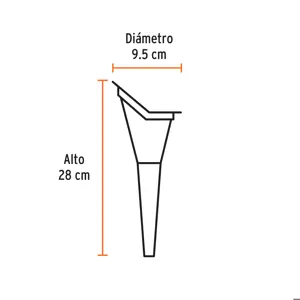 Embudo plástico 250 ml, cuello rígido, Truper