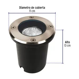 Volteck Luminario para exterior empotrado en piso para MR16 GU10