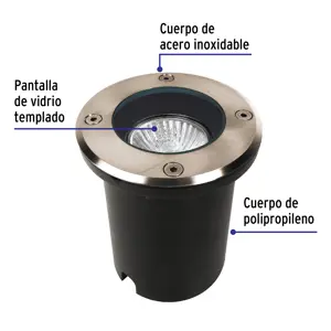 Volteck Luminario para exterior empotrado en piso para MR16 GU10