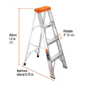 Escalera de tijera tipo II 3 peldaños, Truper