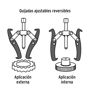 Extractor de poleas, 3 quijadas, 3