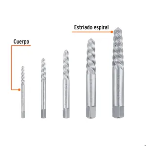 Juego con 5 extractores de tornillos, Truper