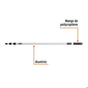 Extensión de 2 m de aluminio para rodillo, Truper