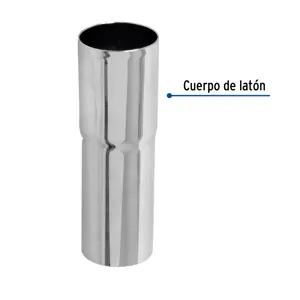 Foset Extensión 10 cm latón cromado para contra de lavabo, 1-1/4