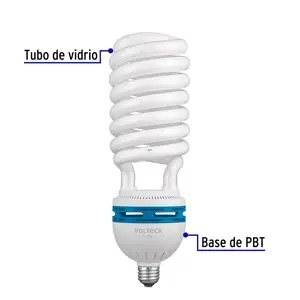 Volteck Lámpara espiral T5 105 W alta potencia luz de día, caja