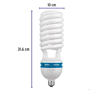 Volteck Lámpara espiral T5 105 W alta potencia luz de día, caja