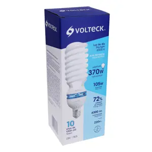 Volteck Lámpara espiral 105 W base mogul E39 220 V luz día, caja