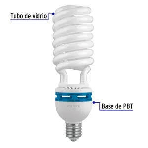 Volteck Lámpara espiral 105 W base mogul E39 220 V luz día, caja