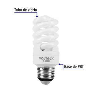 Lámpara espiral mini T2 11 W luz de día en blíster, Volteck