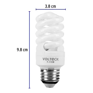 Lámpara espiral mini T2 11 W luz de día en blíster, Volteck