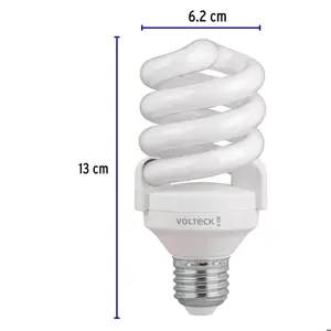 Lámpara espiral T4 15 W luz de día en blíster, Volteck