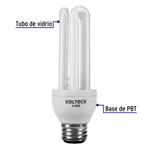 Lámpara triple T3 15 W luz de día en blíster, Volteck