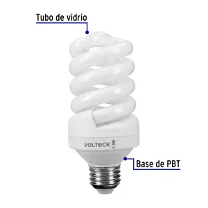 Lámpara espiral T4 20 W luz de día en blíster, Volteck