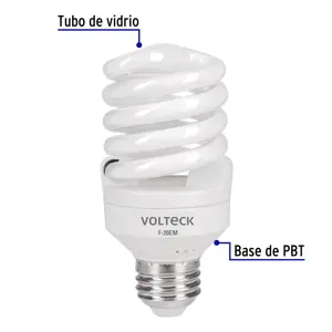 Lámpara espiral mini T2 20 W luz de día en blíster, Volteck