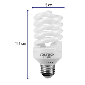 Lámpara espiral mini T2 23 W luz de día en blíster, Volteck