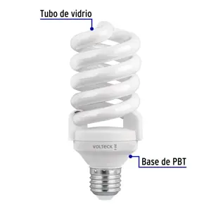 Lámpara espiral T4 24 W luz de día en blíster, Volteck