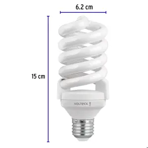 Lámpara espiral T4 24 W luz de día en blíster, Volteck