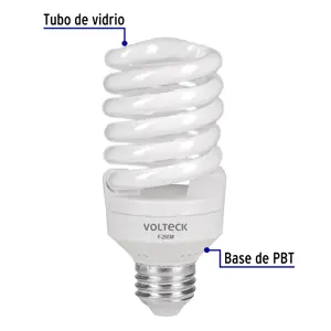 Lámpara espiral mini T2 25 W luz de día en blíster, Volteck