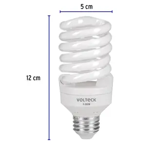 Lámpara espiral mini T2 25 W luz de día en blíster, Volteck