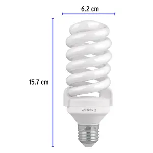 Lámpara espiral T4 28 W luz de día en blíster, Volteck