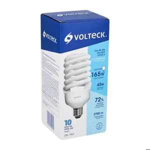 Volteck Lámpara espiral T4 45 W alta potencia luz de día, caja