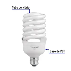 Volteck Lámpara espiral T4 45 W alta potencia luz de día, caja