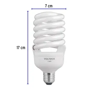 Volteck Lámpara espiral T4 45 W alta potencia luz de día, caja