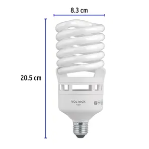 Volteck Lámpara espiral T4 55 W alta potencia luz de día, caja