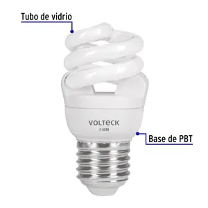 Lámpara espiral mini T2 5 W luz de día en blíster, Volteck