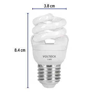 Lámpara espiral mini T2 5 W luz de día en blíster, Volteck