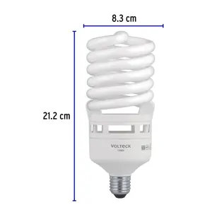 Volteck Lámpara espiral T4 65 W alta potencia luz de día, caja