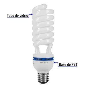 Volteck Lámpara espiral 65 W base mogul E39 220 V luz día, caja