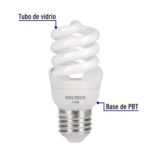 Lámpara espiral mini T2 9 W luz de día en blíster, Volteck