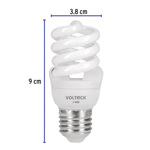 Lámpara espiral mini T2 9 W luz de día en blíster, Volteck