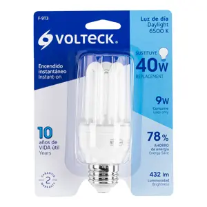 Lámpara triple T3 9 W luz de día en blíster, Volteck