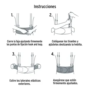 Faja lumbar naranja c/cintas de alta visibilidad, M, Truper