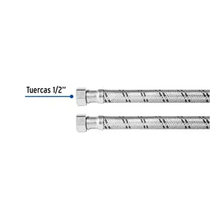 Manguera para boiler, acero inox, 1/2